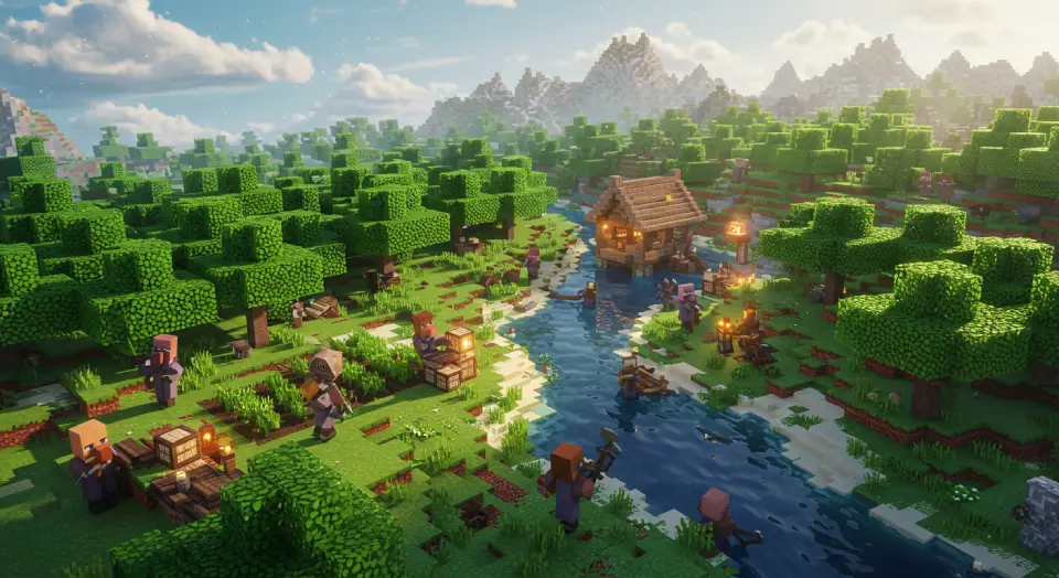 Imagem de apoio Mundo virtual do Minecraft