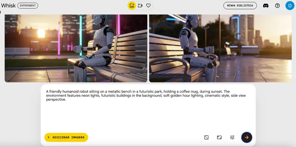 Google Whisk - Exemplo de uso para geração de imagens. Google Whisk - Exemplo de uso para geração de imagens.